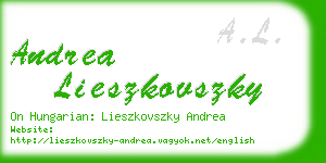 andrea lieszkovszky business card
